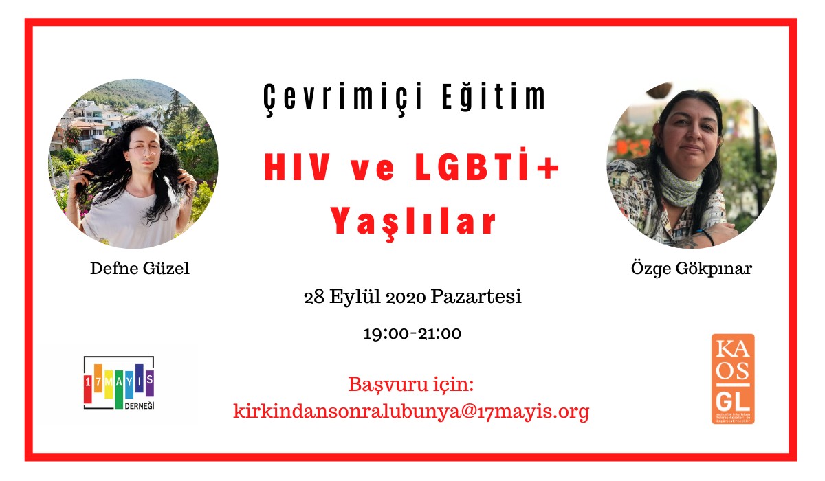 17 Mayıs’tan HIV ve LGBTİ+ Yaşlılar eğitimi Kaos GL - LGBTİ+ Haber Portalı