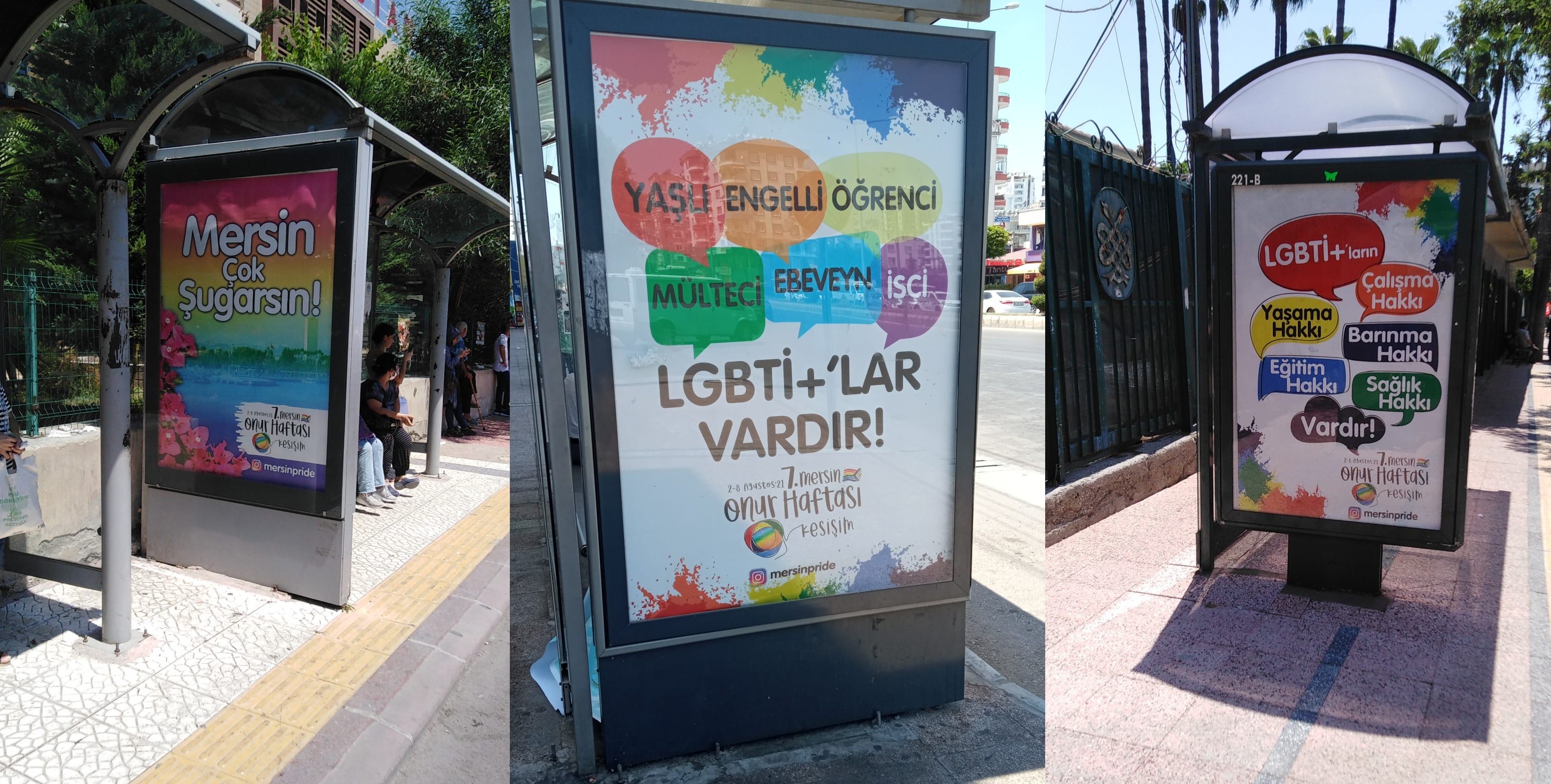 7. Mersin Onur Haftası billboardları Mersin sokaklarında Kaos GL - LGBTİ+ Haber Portalı