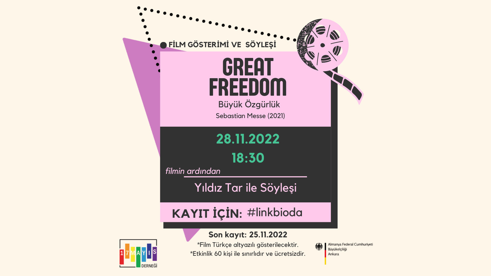 Ankara’da: “Great Freedom” gösterimi Kaos GL - LGBTİ+ Haber Portalı