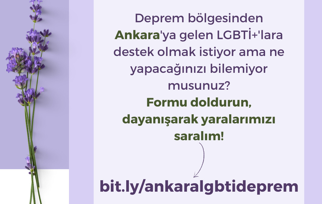 Ankara LGBTİ+ Deprem Dayanışması’ndan gönüllü çağrısı Kaos GL - LGBTİ+ Haber Portalı