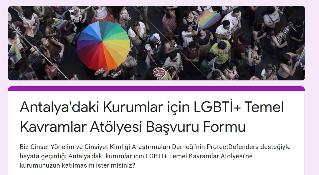 Antalya'daki kurumlar için LGBTİ+ Temel Kavramlar Atölyeleri Kaos GL - LGBTİ+ Haber Portalı