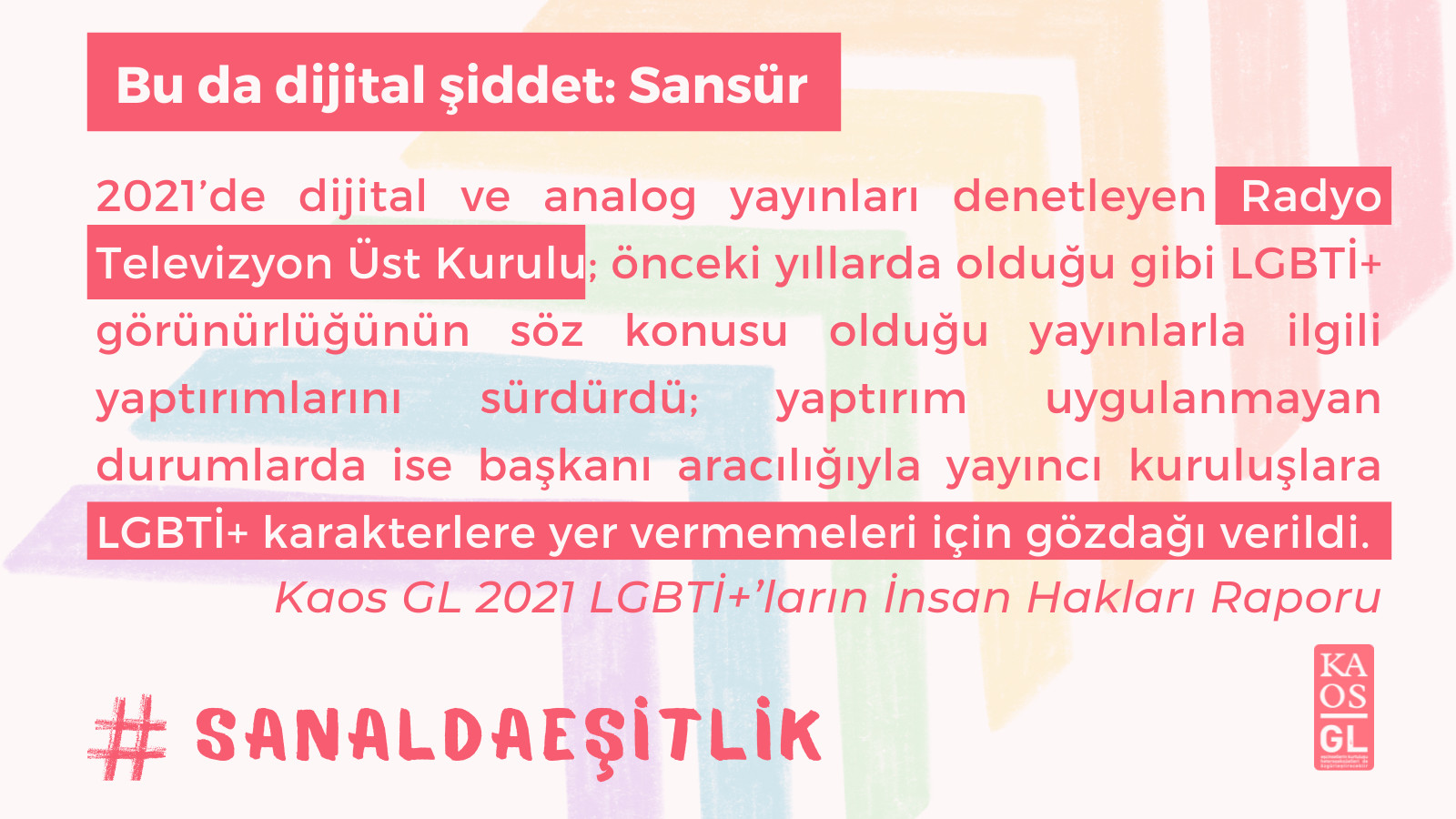 Bu da dijital şiddet: RTÜK’ün LGBTİ+’ları hedef göstermesi ve sansür! | Kaos GL - LGBTİ+ Haber Portalı Haber