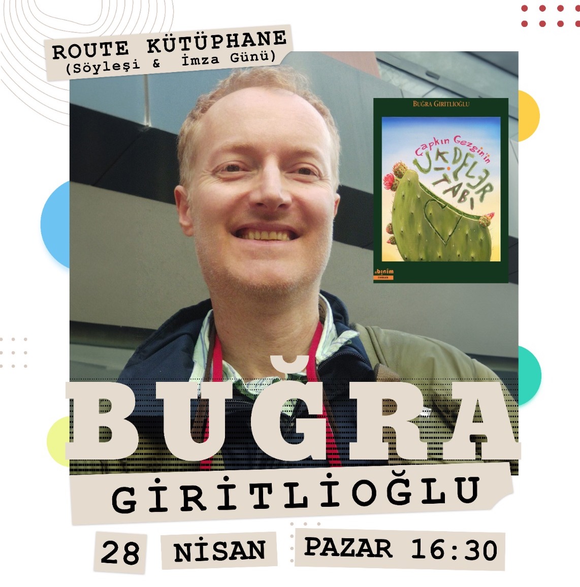 Buğra Giritlioğlu ile söyleşi, 28 Nisan Pazar günü Route Kütüphane’de! | Kaos GL - LGBTİ+ Haber Portalı Haber