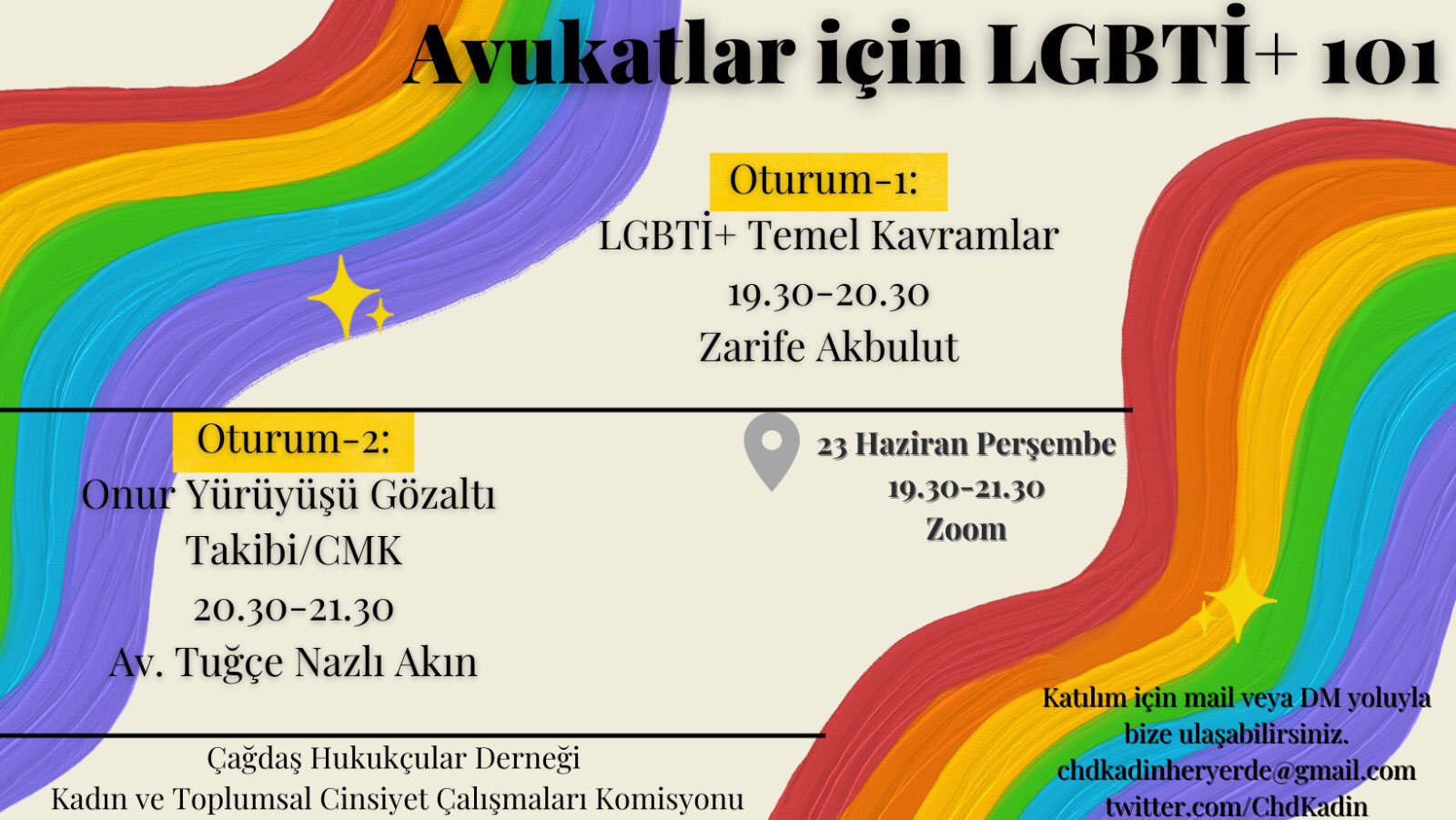 ÇHD’de: Avukatlar için LGBTİ+ 101 Eğitimi Kaos GL - LGBTİ+ Haber Portalı