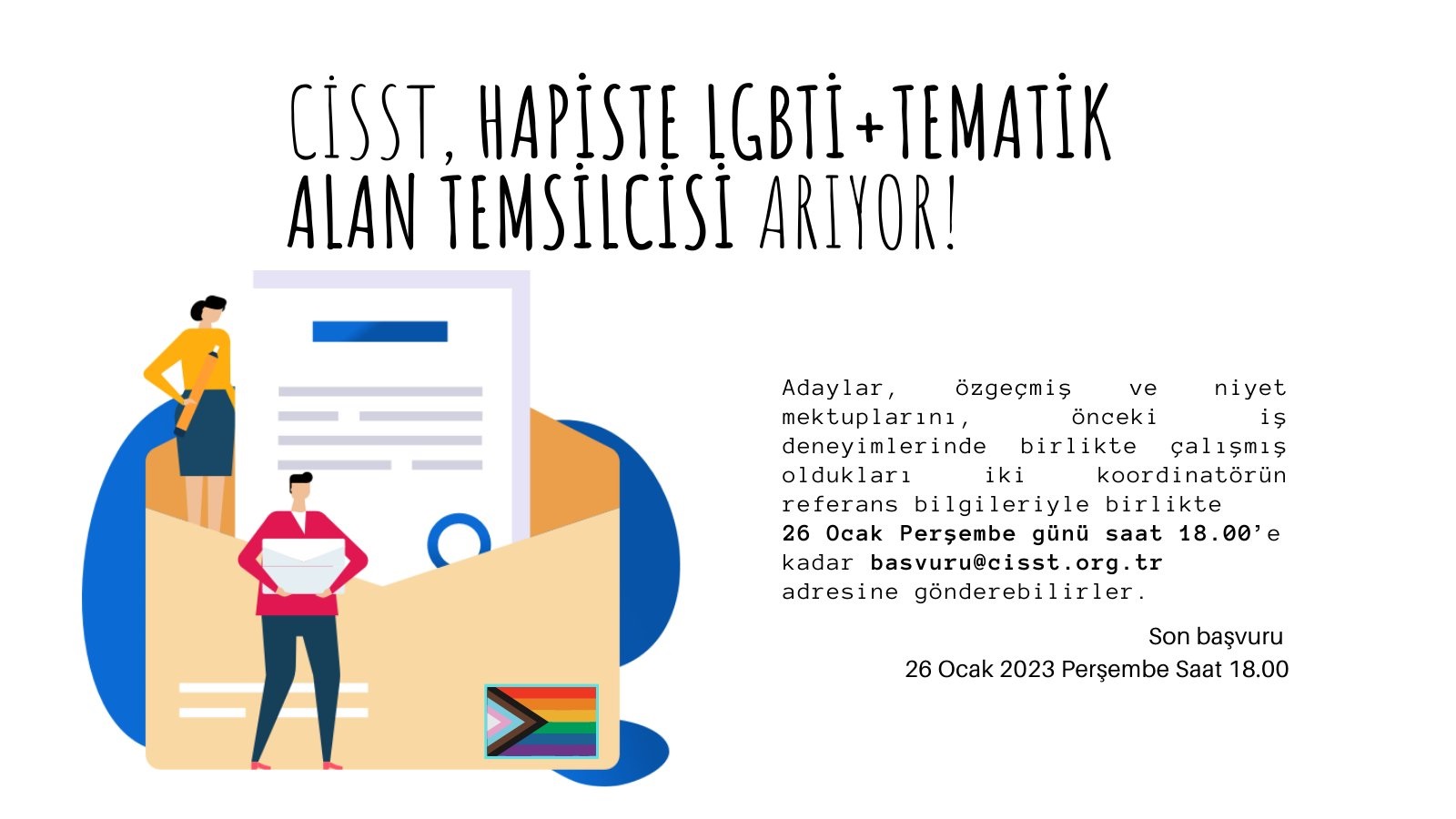 CİSST’ten iş ilanı: Hapiste LGBTİ+ Tematik Alan Temsilcisi Kaos GL - LGBTİ+ Haber Portalı