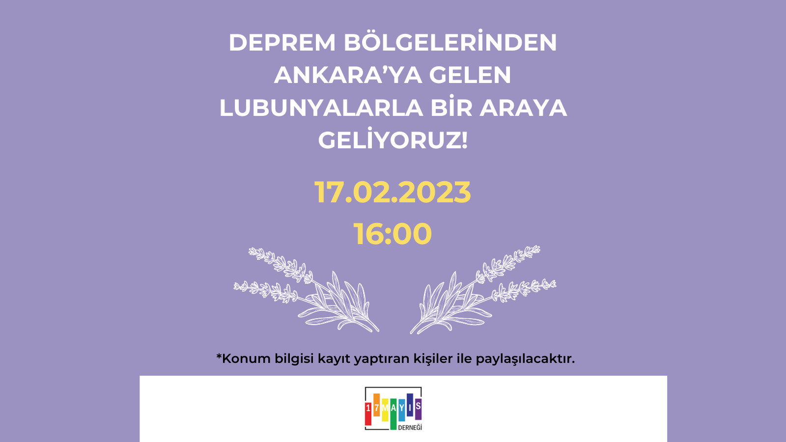 “Deprem bölgelerinden Ankara’ya gelen lubunyalarla bir araya geliyoruz!” Kaos GL - LGBTİ+ Haber Portalı