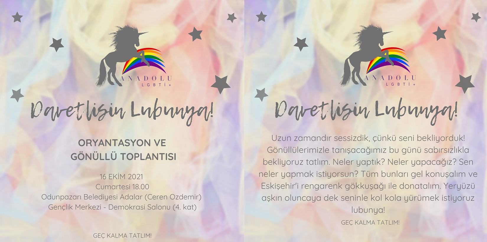 Eskişehir Anadolu LGBTİ+ gönüllülerini arıyor Kaos GL - LGBTİ+ Haber Portalı