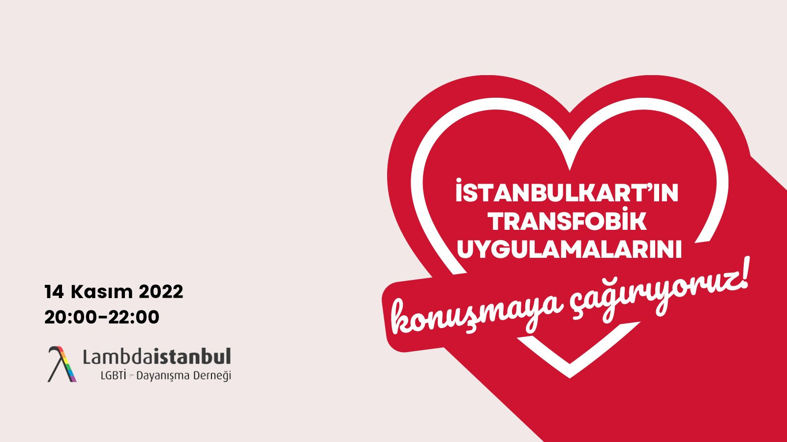 “İstanbulkart’ın transfobik uygulamalarını konuşmaya çağırıyoruz” Kaos GL - LGBTİ+ Haber Portalı