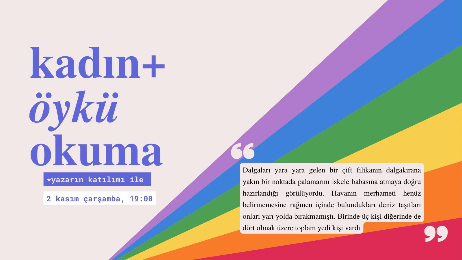Kadın+ Öykü Okuma’da bu hafta: Adanın Ötesi Kaos GL - LGBTİ+ Haber Portalı