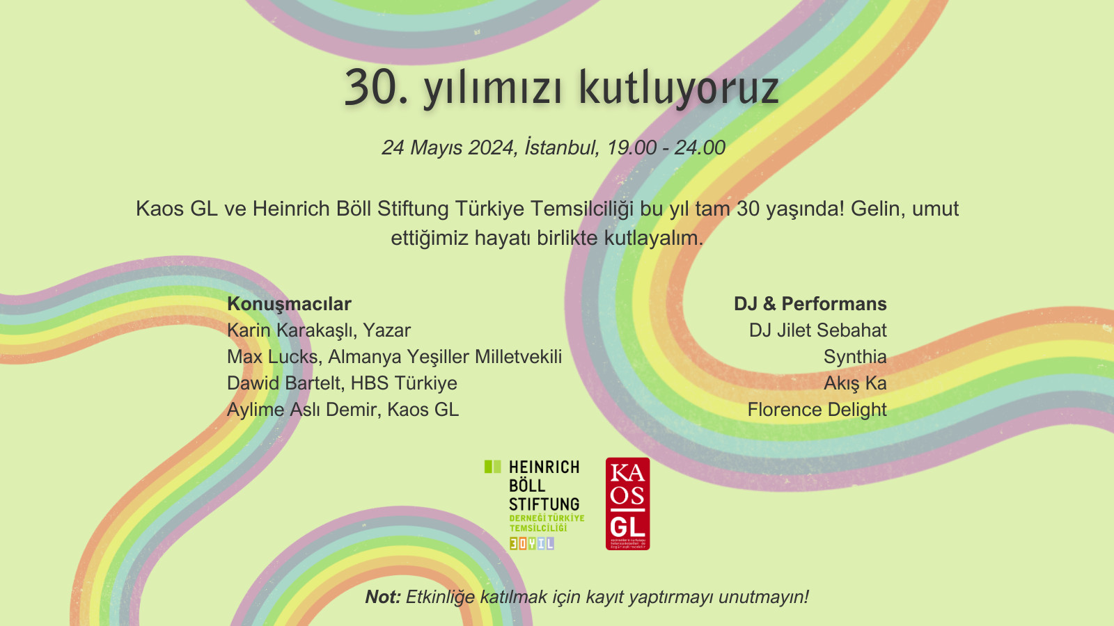 Kaos GL ve Heinrich Böll Stiftung Türkiye Temsilciliği 30.yılını kutluyor! Kaos GL - LGBTİ+ Haber Portalı