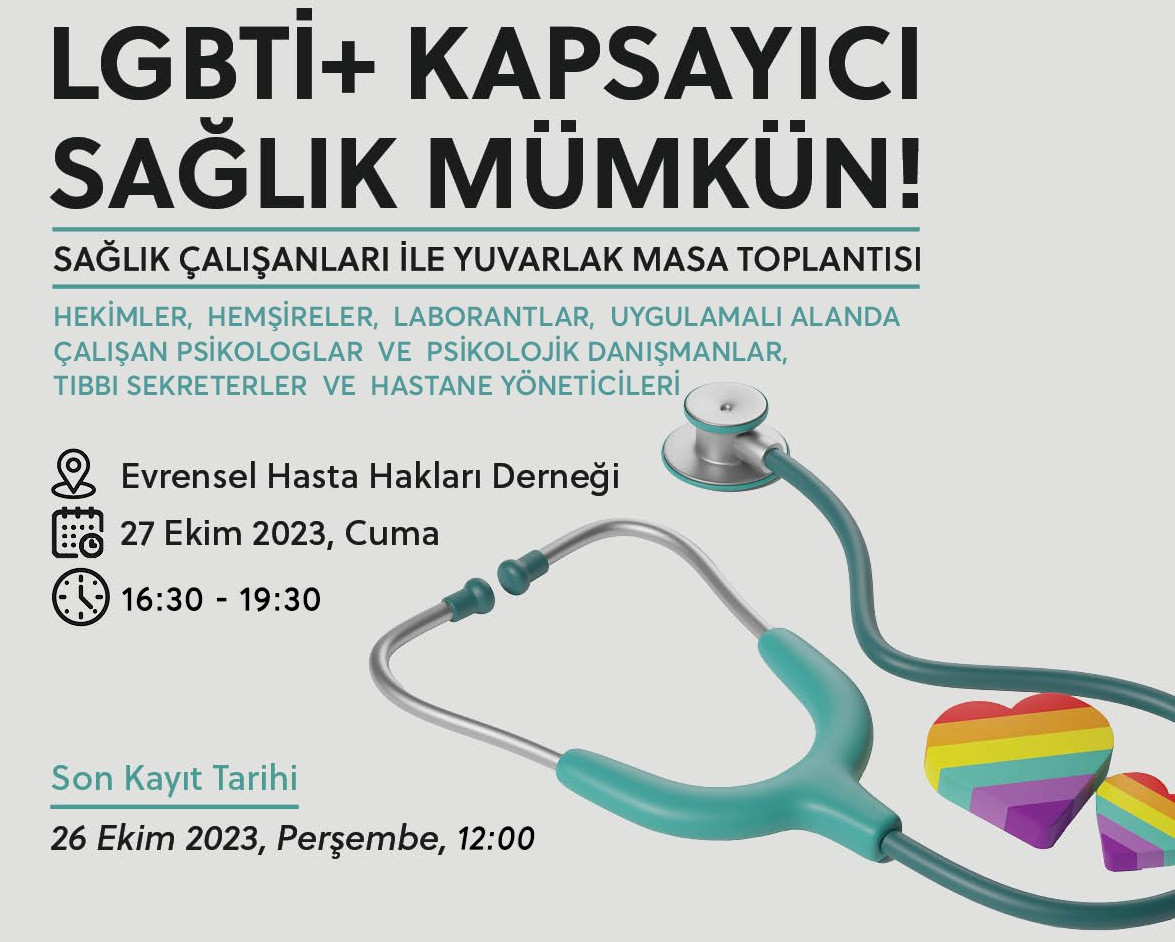 “LGBTİ+ haklarına destek olmak ve daha kapsayıcı sağlık hizmetleri inşa etmek için bu önemli etkinliğe katılın” | Kaos GL - LGBTİ+ Haber Portalı Haber