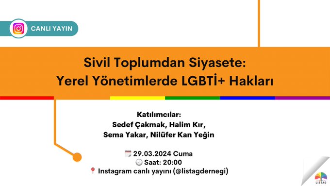 LİSTAG’dan "Sivil Toplumdan Siyasete: Yerel Yönetimlerde LGBTİ+ Hakları" yayını! | Kaos GL - LGBTİ+ Haber Portalı Haber