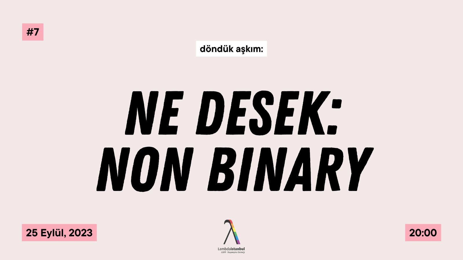 “Ne desek: Non binary” buluşması 27 Eylül’de Kaos GL - LGBTİ+ Haber Portalı