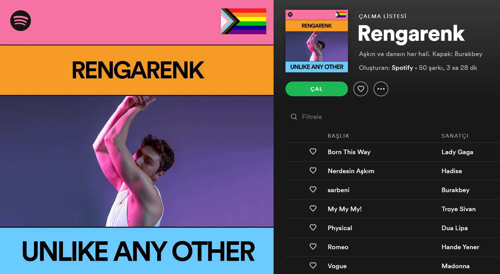 Spotify’ın Onur Ayı listesi: “Rengarenk” Kaos GL - LGBTİ+ Haber Portalı