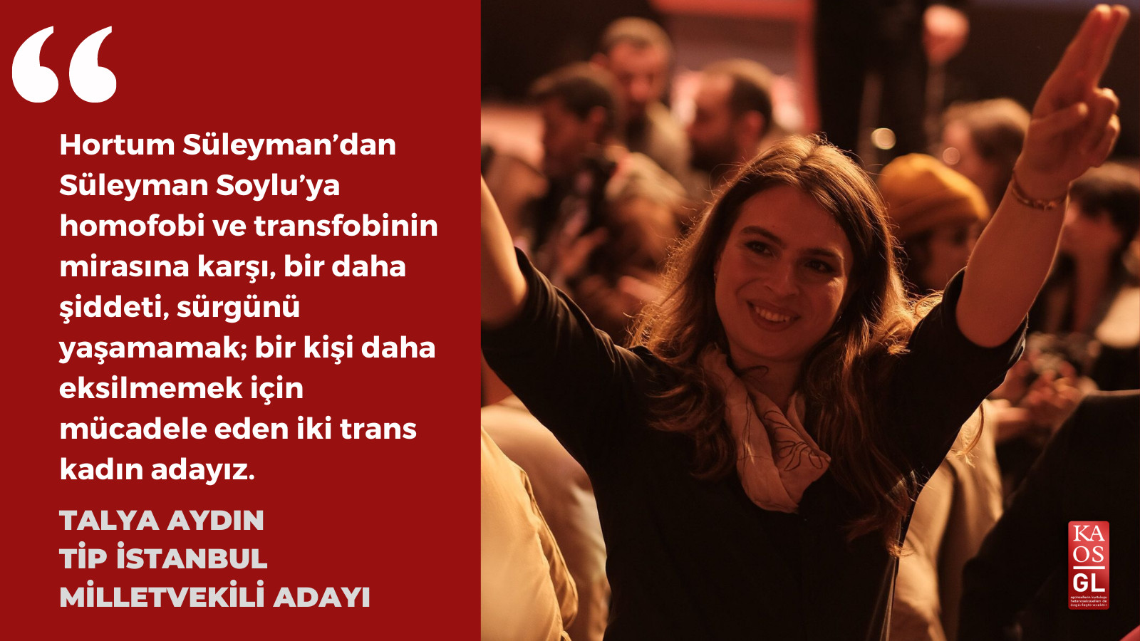 TİP İstanbul adayı Talya Aydın: Kimse homofobik ya da transfobik doğmuyor | Kaos GL - LGBTİ+ Haber Portalı Haber