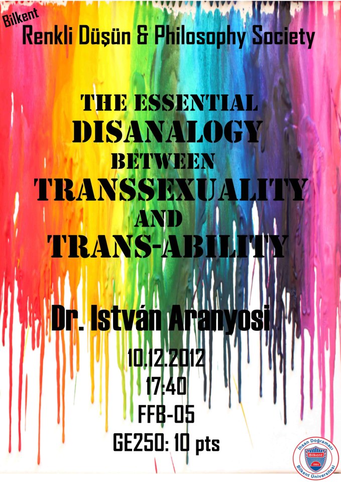 Bilkent Lecture on Transsexuality and Trans-ability Kaos GL - News Portal for LGBTI+