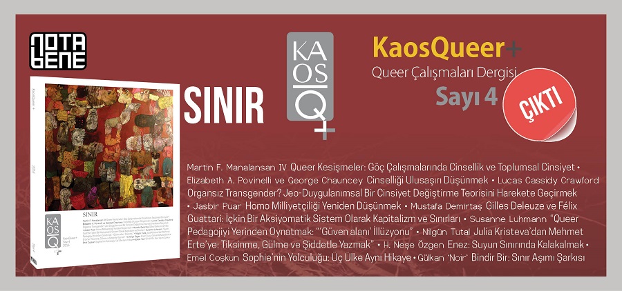 Hakemli dergi KaosQ+ 4. sayısı çıktı: Sınır | Kaos GL - LGBTİ+ Haber Portalı Haber