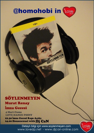 ‘Söylenmeyen’ İmza Gecesi Love’da | Kaos GL - LGBTİ+ Haber Portalı Haber