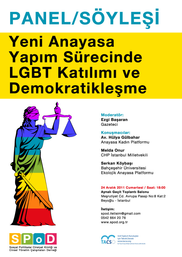 SPoD’dan Anayasa Sürecinde LGBT Katılımı Paneli | Kaos GL - LGBTİ+ Haber Portalı Haber