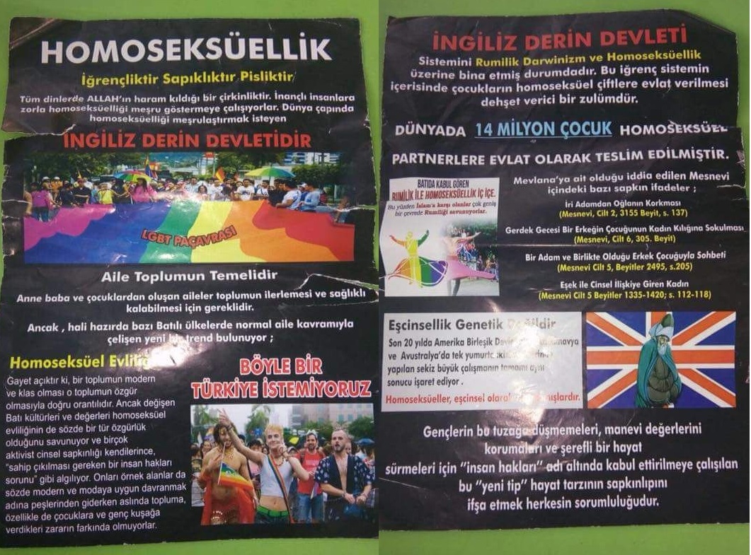 Nefret broşürleri Bornova’da Kaos GL - LGBTİ+ Haber Portalı