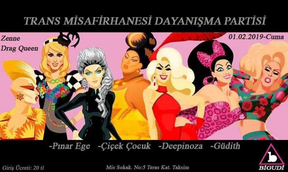 Trans Misafirhanesi için dayanışma partisi | Kaos GL - LGBTİ+ Haber Portalı Haber