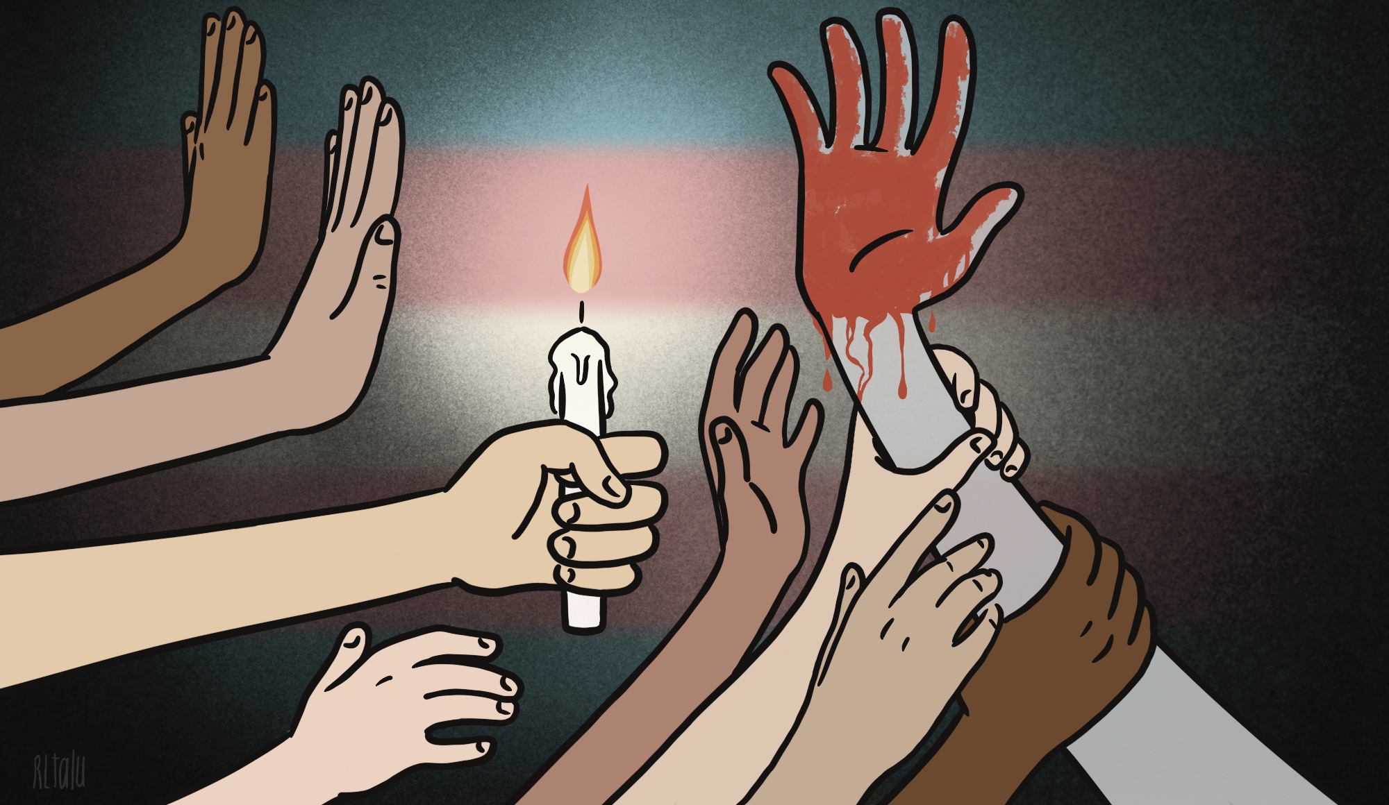 Arel Talu'dan 20 Kasım için çizim | Kaos GL - LGBTİ+ Haber Portalı Gökkuşağı Forumu Köşe Yazısı
